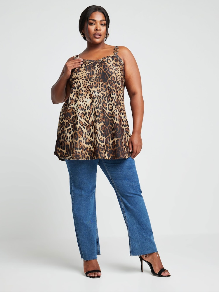 Yours Curve Natural Limited Double Metal Trim Cami Top - Image 2 of 5