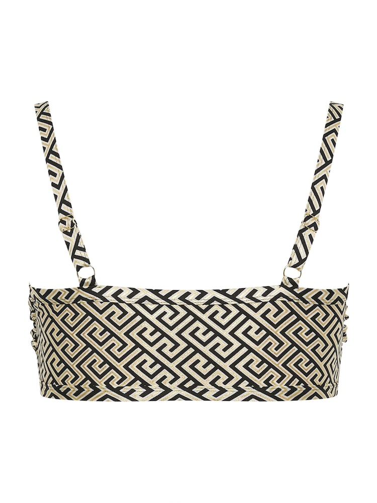 Yours Curve Metallic Geometric Twist Front Bikini Top - Image 7 of 7
