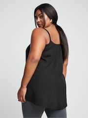 Yours Curve Black Limited Double Metal Trim Cami Top - Image 3 of 5