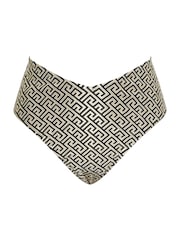 Yours Curve Metallic Geometric V-Front Bikini Briefs - Image 4 of 5