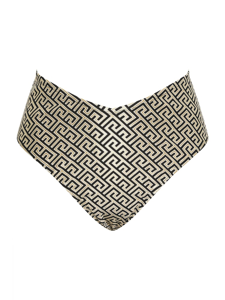 Yours Curve Metallic Geometric V-Front Bikini Briefs - Image 4 of 5