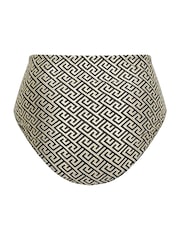 Yours Curve Metallic Geometric V-Front Bikini Briefs - Image 5 of 5