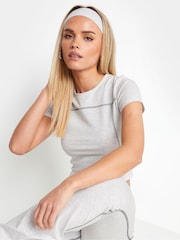 PixieGirl Petite Grey Contrast Stitch Top - Image 4 of 5