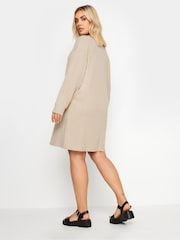 Yours Curve Natural Ribbed Jumper Dress - Image 4 of 6