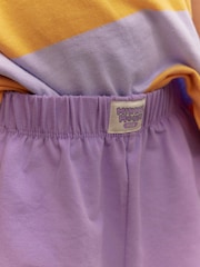 Listra laranja/roxa - Conjunto de camisetas e shorts de manga curta Minnie Mouse (3meses a7anos) - Imagem 3 de 3