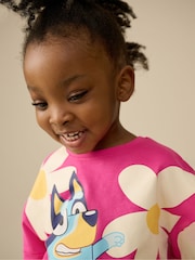 Pink Bluey Short Sleeve T-Shirt and Cycle Shorts Set (12mths-7yrs) - Image 4 of 9