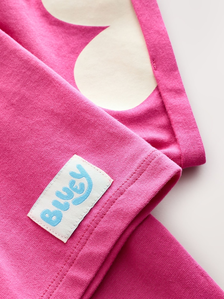 Pink Bluey Short Sleeve T-Shirt and Cycle Shorts Set (12mths-7yrs) - Image 9 of 9