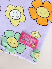 Charcoal & Lilac - طقم من شورت لركوب الدراجات وتيشرت بكُم قصير مُزيَّن بطبعة Mickey & Minnie Mouse %100 قطن (3 شهور-7 سنوات) - صورة 11 من 11