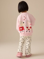 Pink Heart Peppa Pig Long Sleeve T-Shirt and Flare Leggings Set (3mths-7yrs) - Image 1 of 9
