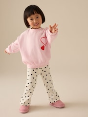Pink Heart Peppa Pig Long Sleeve T-Shirt and Flare Leggings Set (3mths-7yrs) - Image 2 of 9