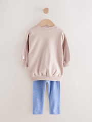 Rosa pálido - Conjunto de camisetas e leggings Miffy de manga comprida 100% algodão (3meses a7anos) - Imagem 6 de 10