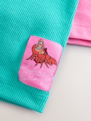 Pink Little Mermaid Ariel 100% Cotton T-Shirt and Cycle Shorts Set (3mths-7yrs) - Image 10 of 11