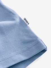 BOSS Blue Chest Logo Colourblock Short Sleeve Polo Shirt - Image 4 of 4