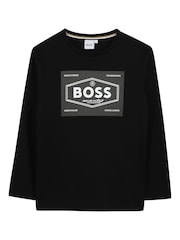 BOSS Black Vintage Logo Long Sleeve T-Shirt - Image 1 of 2