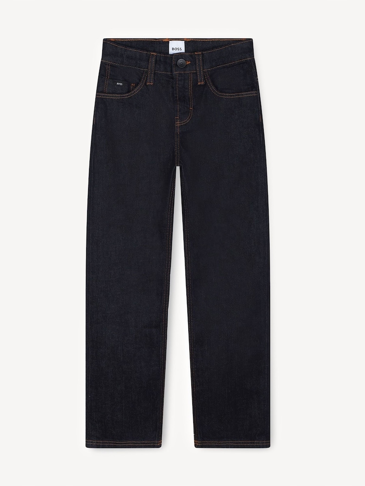 BOSS Blue Dark Wash Denim Jeans - Image 1 of 3