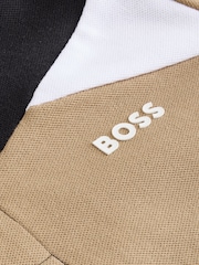 BOSS Natural Chest Logo Colourblock Short Sleeve Polo Shirt - Image 4 of 5