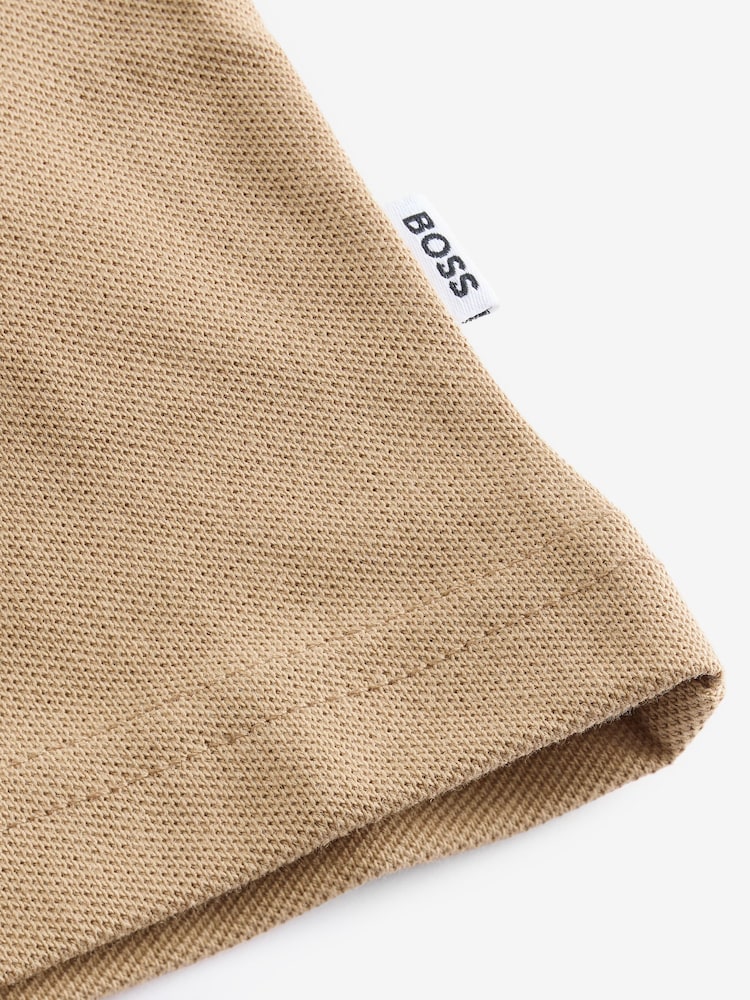 BOSS Natural Chest Logo Colourblock Short Sleeve Polo Shirt - Image 5 of 5