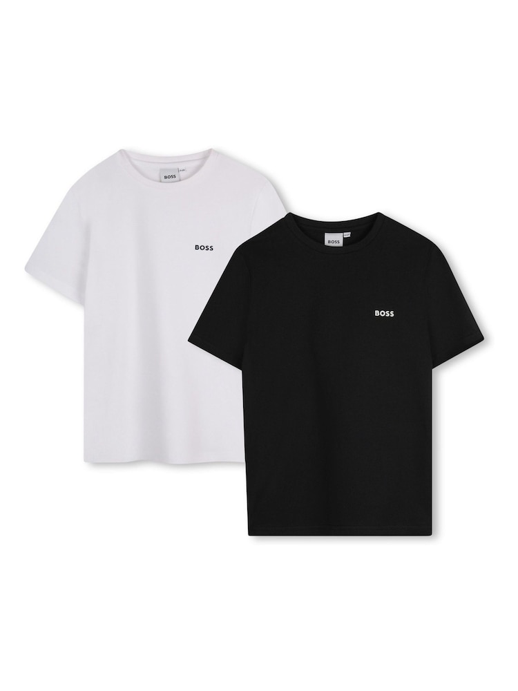 BOSS Black Chest Logo T-Shirts 2 Pack - Image 1 of 6