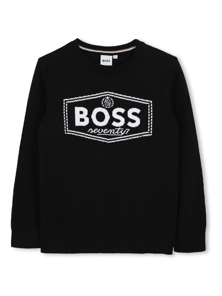 BOSS Black Vintage Logo Crew Neck 100% Cotton Sweatshirt - Image 1 of 2