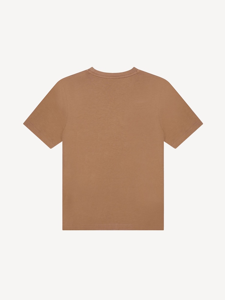 BOSS Natural Repeat Logo Short Sleeve T-Shirt - Image 2 of 3 BOSS Natural Repeat Logo Short Sleeve T-Shirt - Image 2 of 3