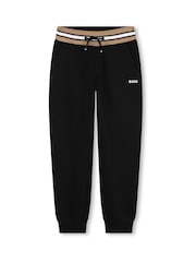 BOSS Black Logo Joggers With Stripe Waistband Detail - Image 1 of 2