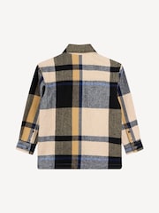 BOSS Natural Flannel Check Logo Overshirt - Image 3 of 3