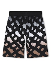 BOSS Black All Over Logo Print Swim Shorts - Image 2 of 3