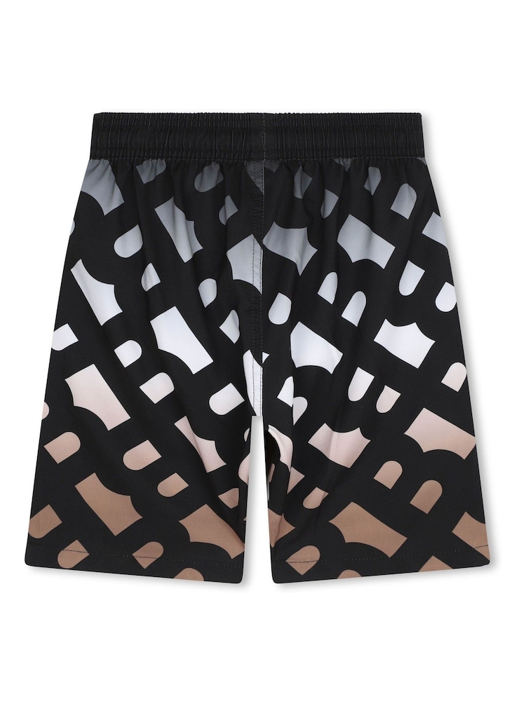 BOSS Black All Over Logo Print Swim Shorts - Image 2 of 3
