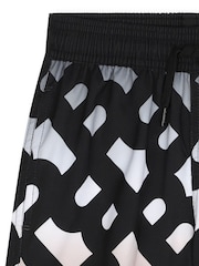 BOSS Black All Over Logo Print Swim Shorts - Image 3 of 3