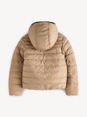 BOSS Natural Chest Logo Reversible Hoded Quilted Jacket - Image 2 of 5