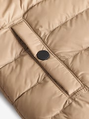 BOSS Natural Chest Logo Reversible Hoded Quilted Jacket - Image 3 of 5