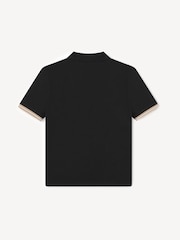 BOSS Black Short Sleeve Polo Shirt With Tipping Detail - Image 2 of 3