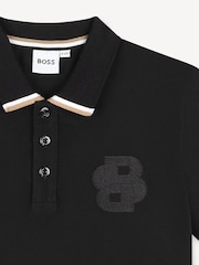 BOSS Black Short Sleeve Polo Shirt With Tipping Detail - Image 3 of 3