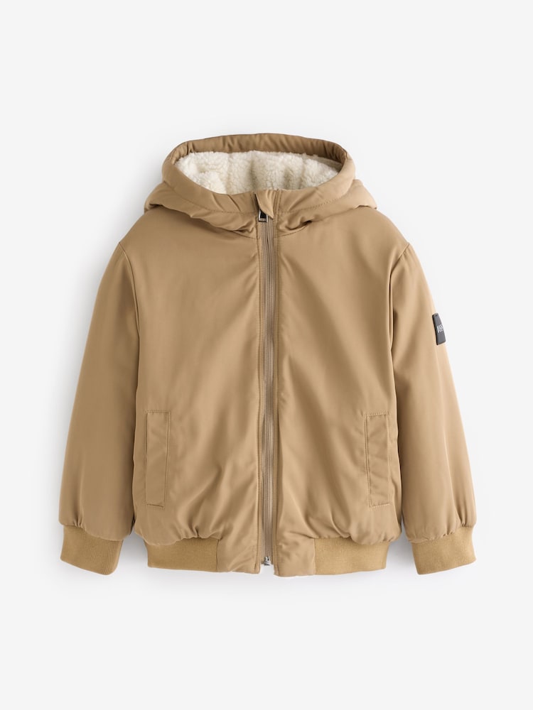 BOSS Natural Natural Sherap Fleece Coat - Image 2 of 2