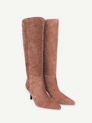 Off The Hook Rhea Suede Stiletto Heel Knee High Boots - 6суретінің 3 суреті