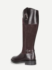 Off The Hook Brown Carnaby Suede Knee High Riding Boots - Image 3 of 6