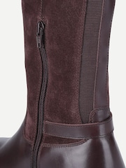 Off The Hook Brown Carnaby Suede Knee High Riding Boots - Image 6 of 6