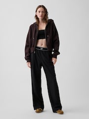 Gap Black Fit Pleated Easy Logo Trousers - Image 5 of 6