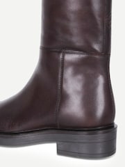 Off The Hook Brown Celeste Leather Knee High Boots - Image 6 of 6