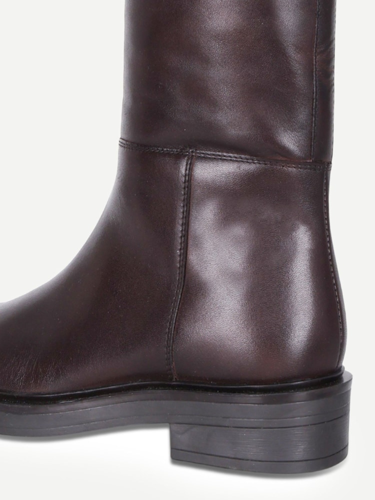 Off The Hook Brown Celeste Leather Knee High Boots - Image 6 of 6 Off The Hook Brown Celeste Leather Knee High Boots - Image 6 of 6