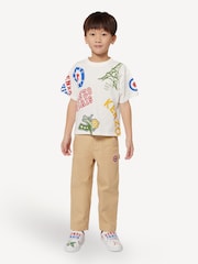 KENZO KIDS Cream Paris All-Over Print Logo Short Sleeve T-Shirt - Image 3 of 8