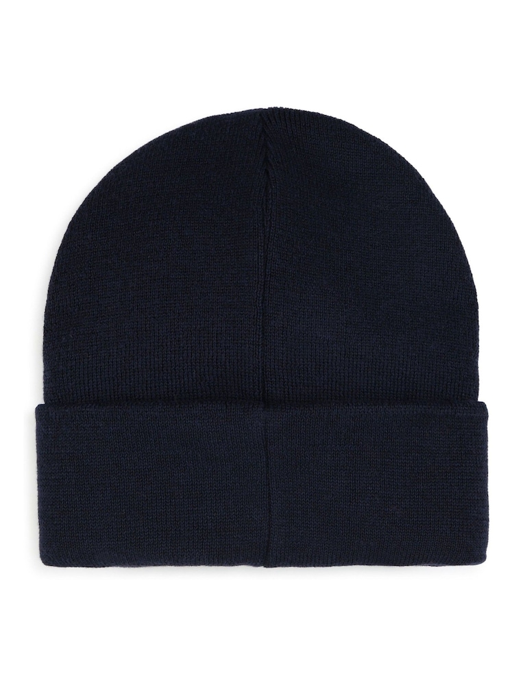 KENZO KIDS Blue Knitted Logo Beanie Hat - Image 2 of 3