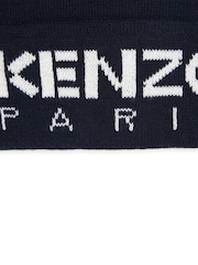 KENZO KIDS Blue Knitted Logo Beanie Hat - Image 3 of 3