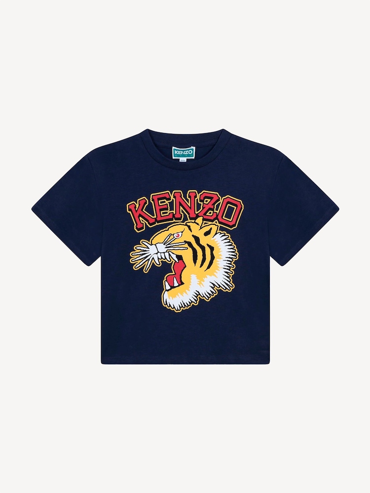 KENZO KIDS Varisty Tiger Logo Short Sleeve T-Shirt - Image 1 of 3