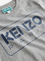 KENZO KIDS Grey Paris Logo Short Sleeved T-Shirt - Image 3 of 3