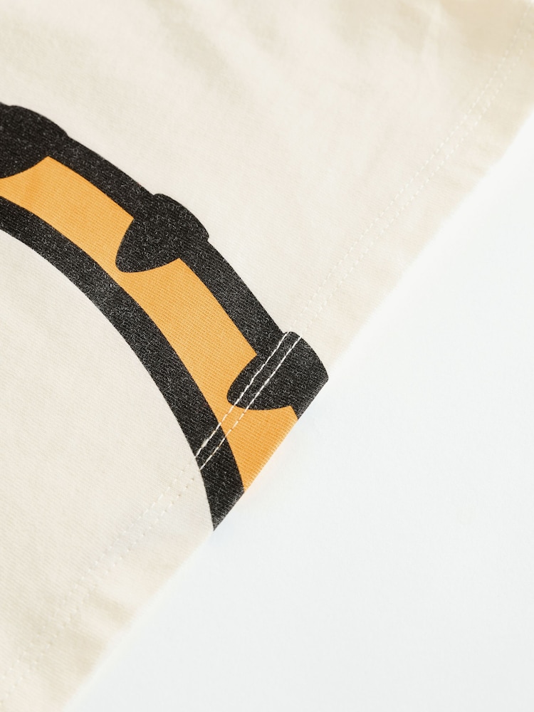 KENZO KIDS Cream Varisty Tiger Print Logo Long Sleeve T-Shirt - Image 5 of 5