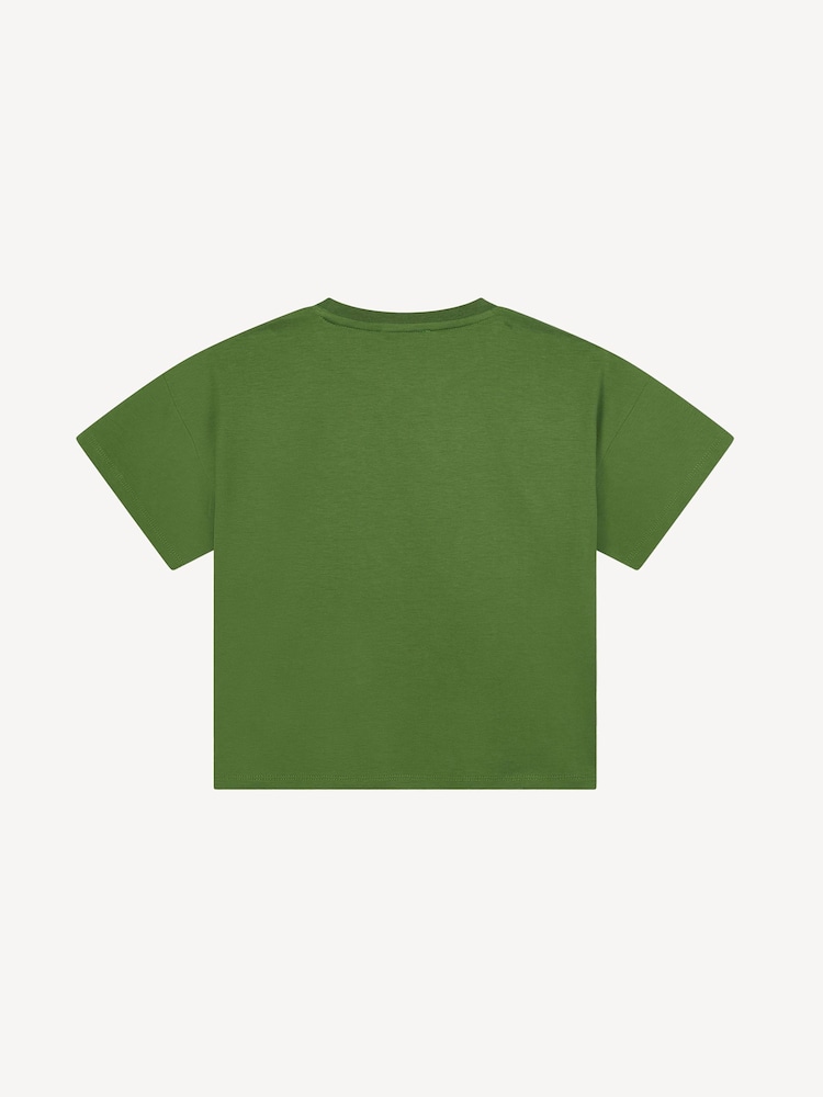 KENZO KIDS Green Jungle Animal Logo Short Sleeve T-Shirt - Image 2 of 4
