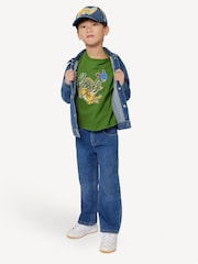KENZO KIDS Green Jungle Animal Logo Short Sleeve T-Shirt - Image 4 of 4