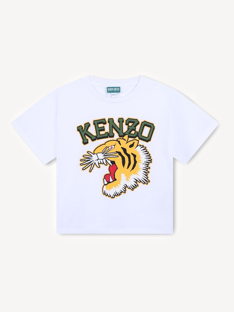 KENZO KIDS Varisty Tiger Logo Short Sleeve T-Shirt - Image 1 of 3