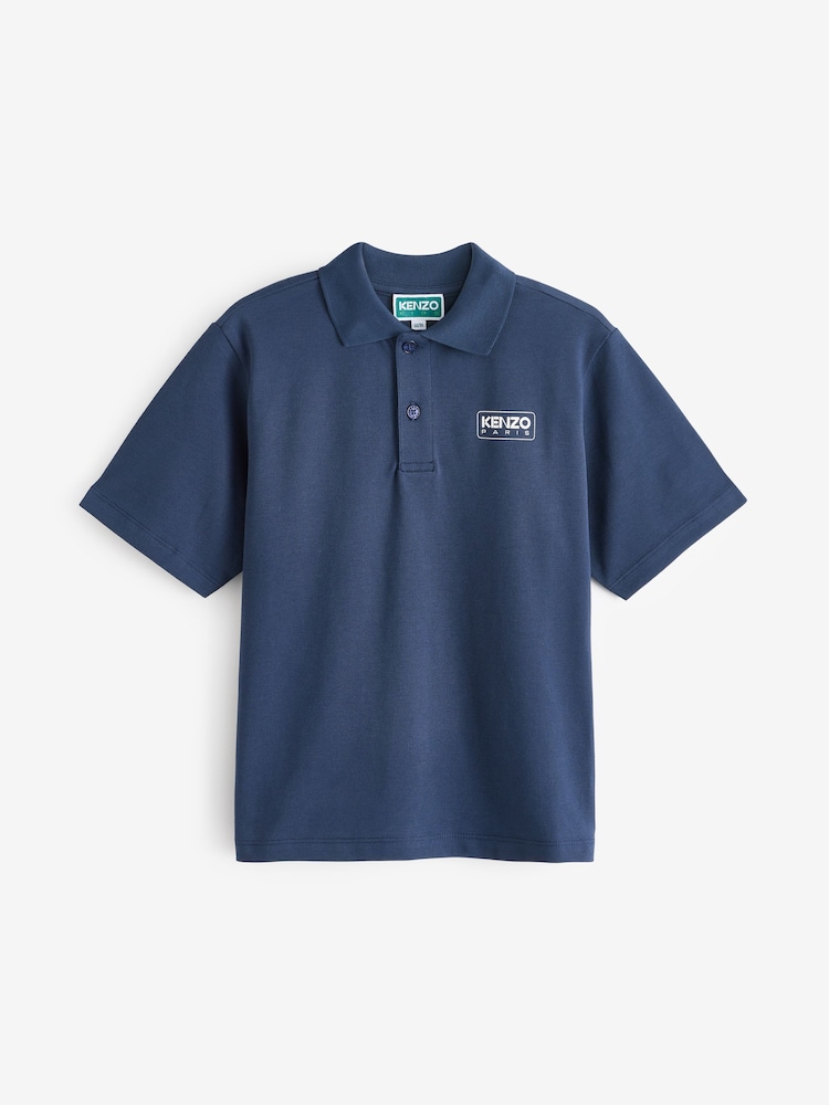 KENZO KIDS Chest Logo Short Sleeve Polo Shirt - Image 1 of 3 KENZO KIDS Chest Logo Short Sleeve Polo Shirt - Image 1 of 3